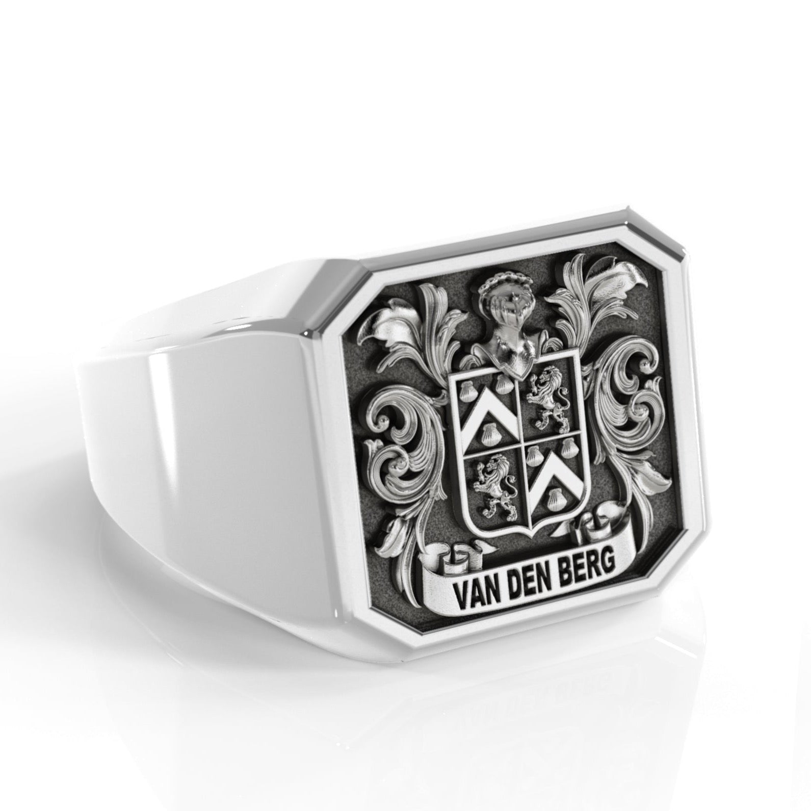 THE SMALL SQUARE STERLING SILVER SIGNET RING