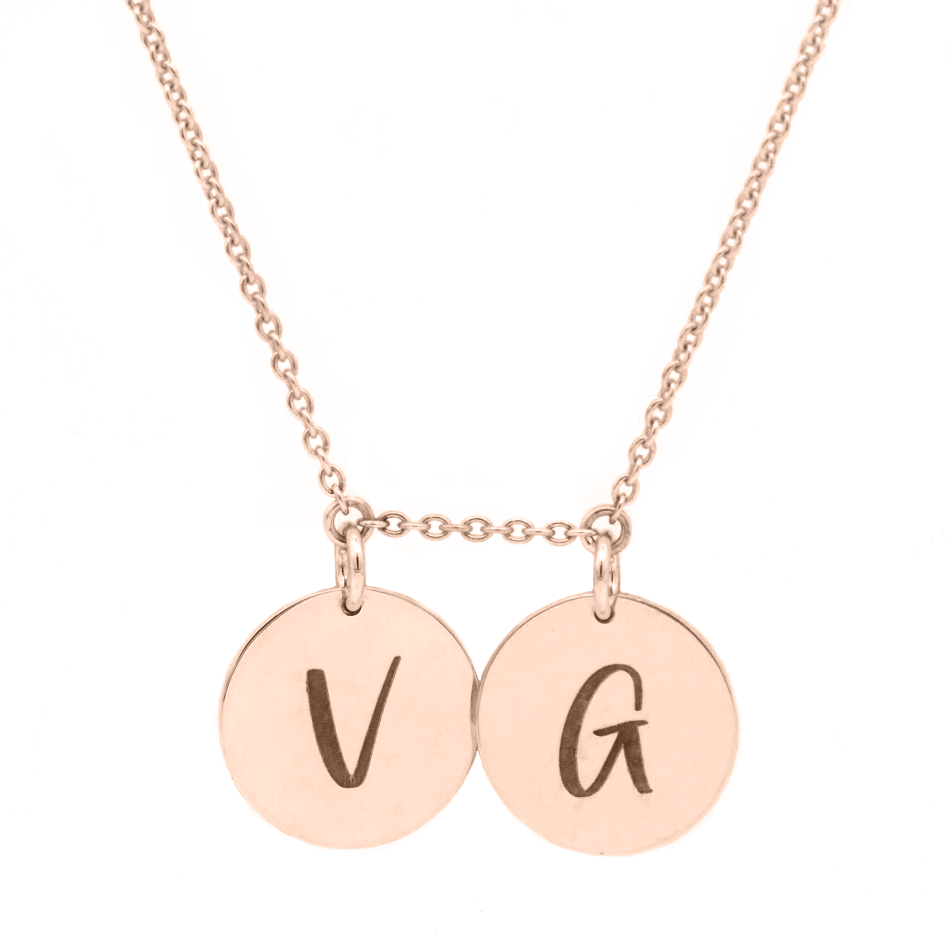 THE DOUBLE ENGRAVED INITIAL NECKLACE