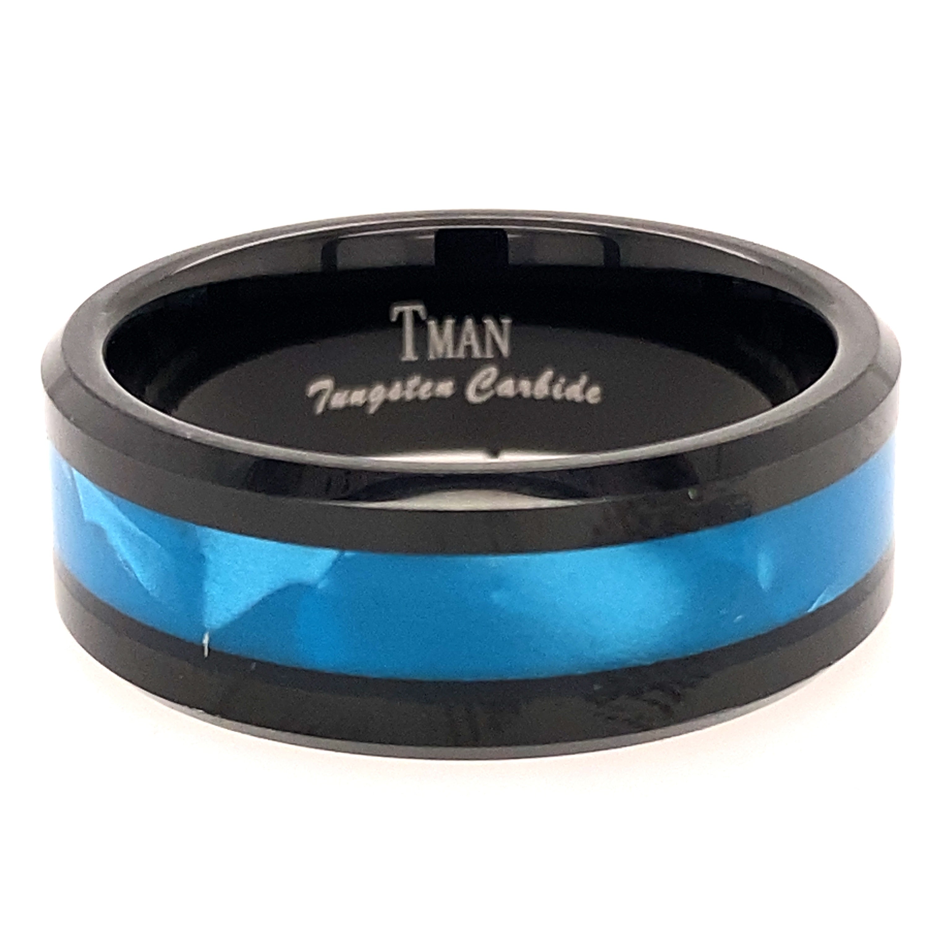 Blue PVC Sheet inlay black ring