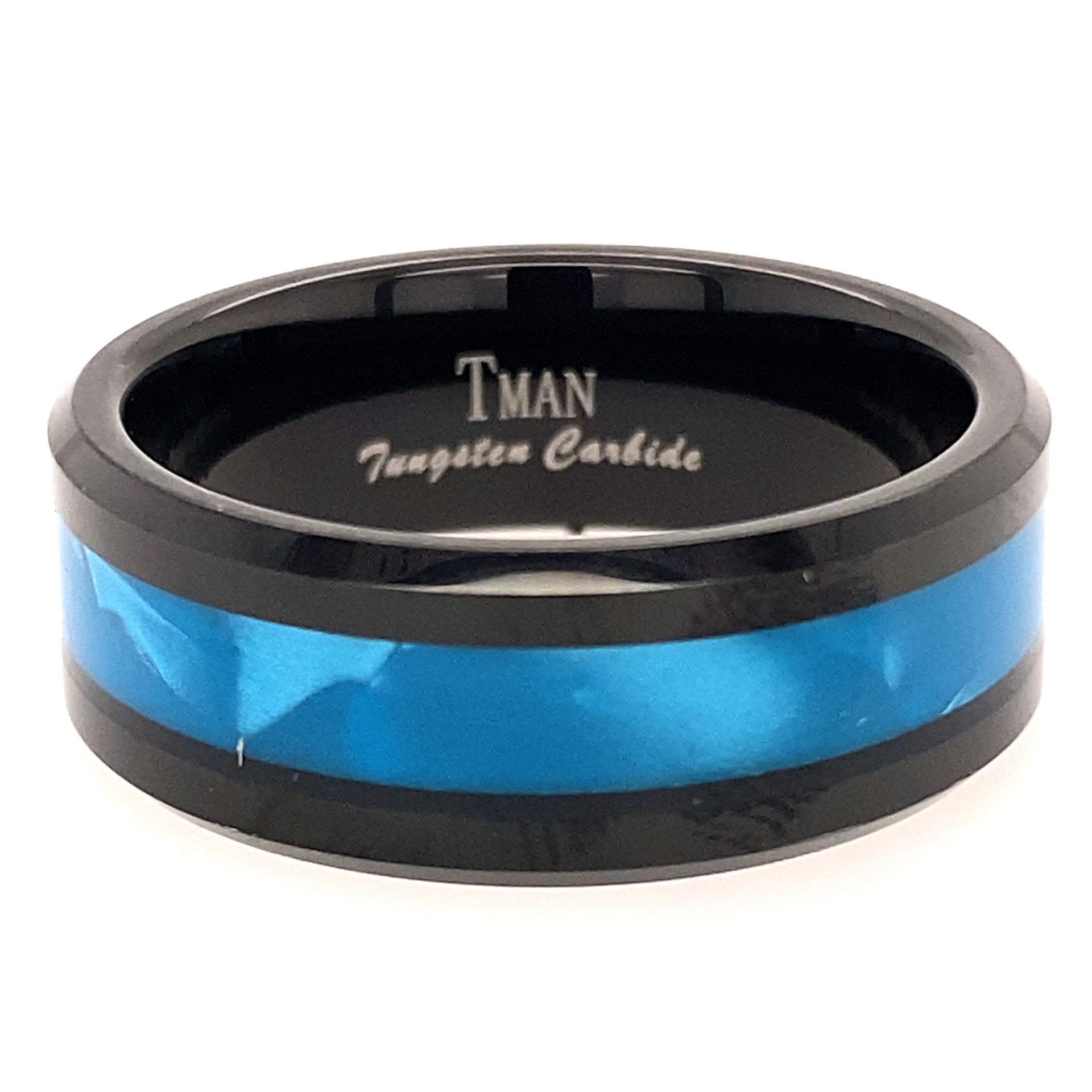 Blue PVC Sheet inlay black ring
