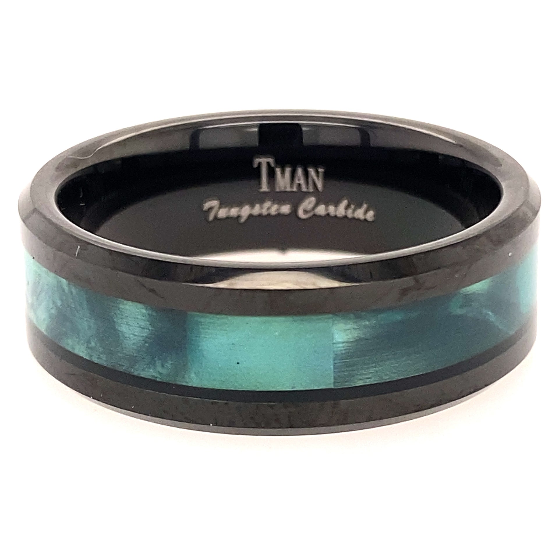 Light Blue PVC Sheet inlay black ring