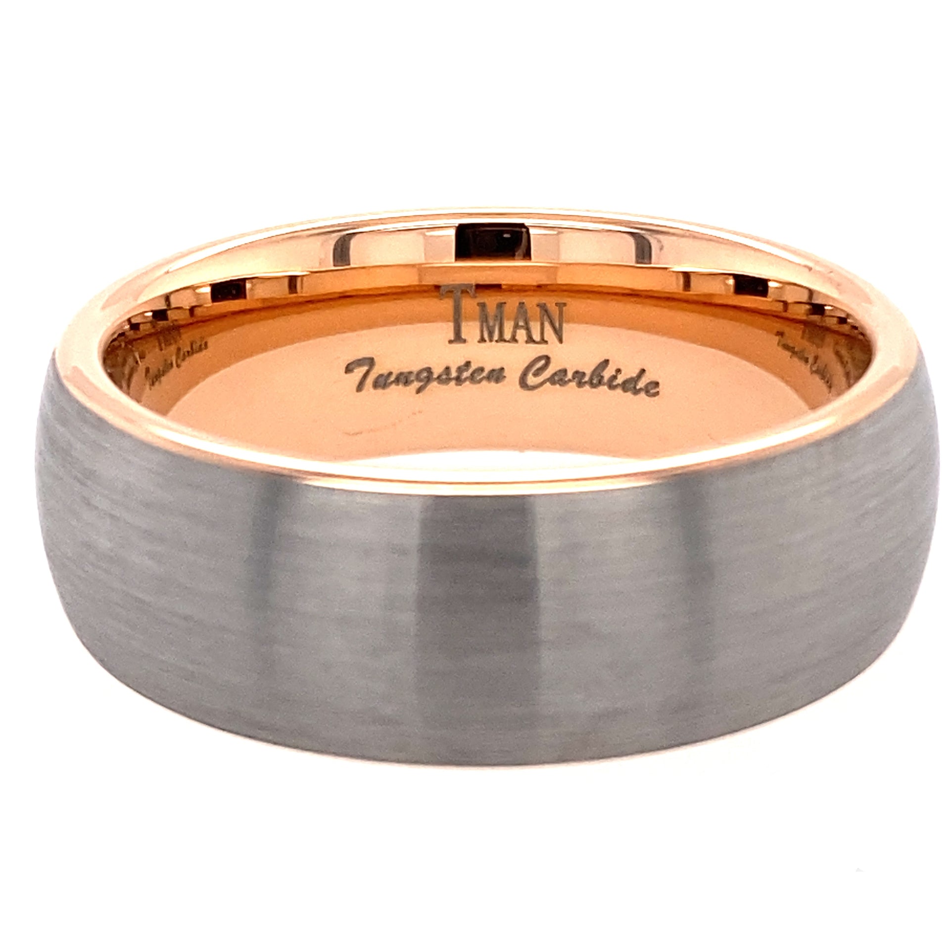 Brushed Dome Rose gold plated band
