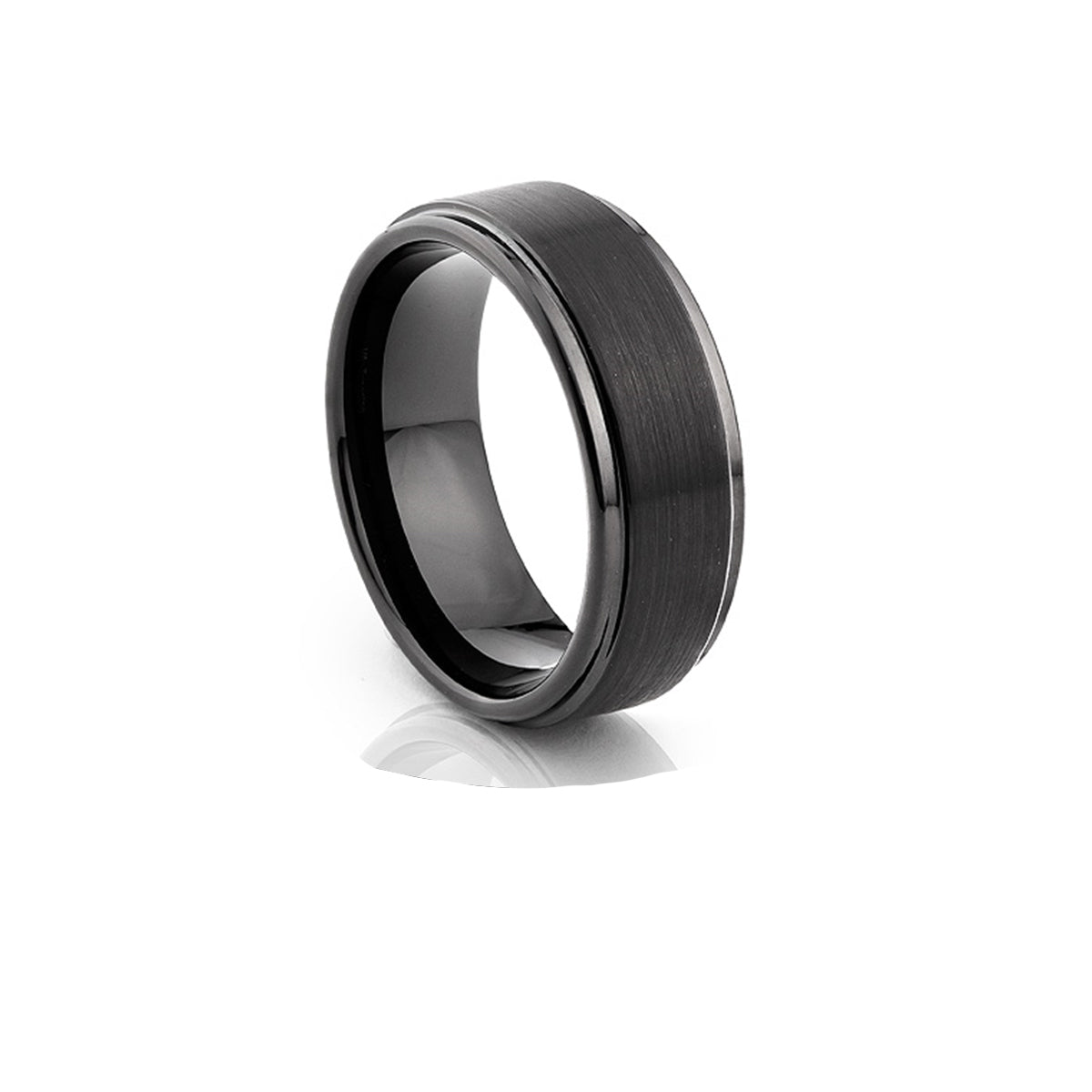 Brushed Black with Polished Edges
