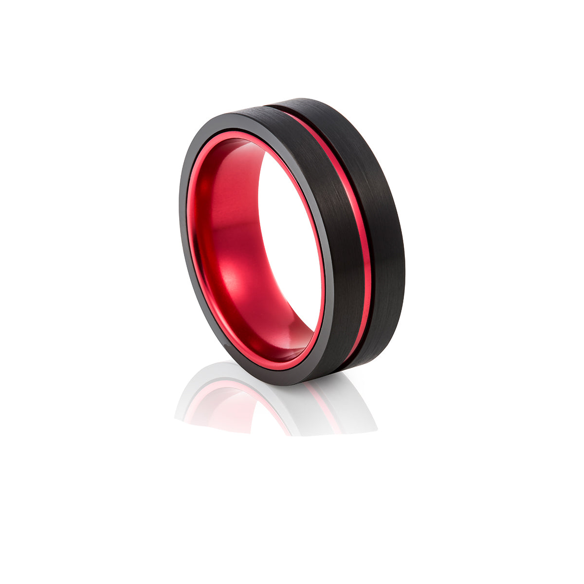 Matt Black with Red Aluminium