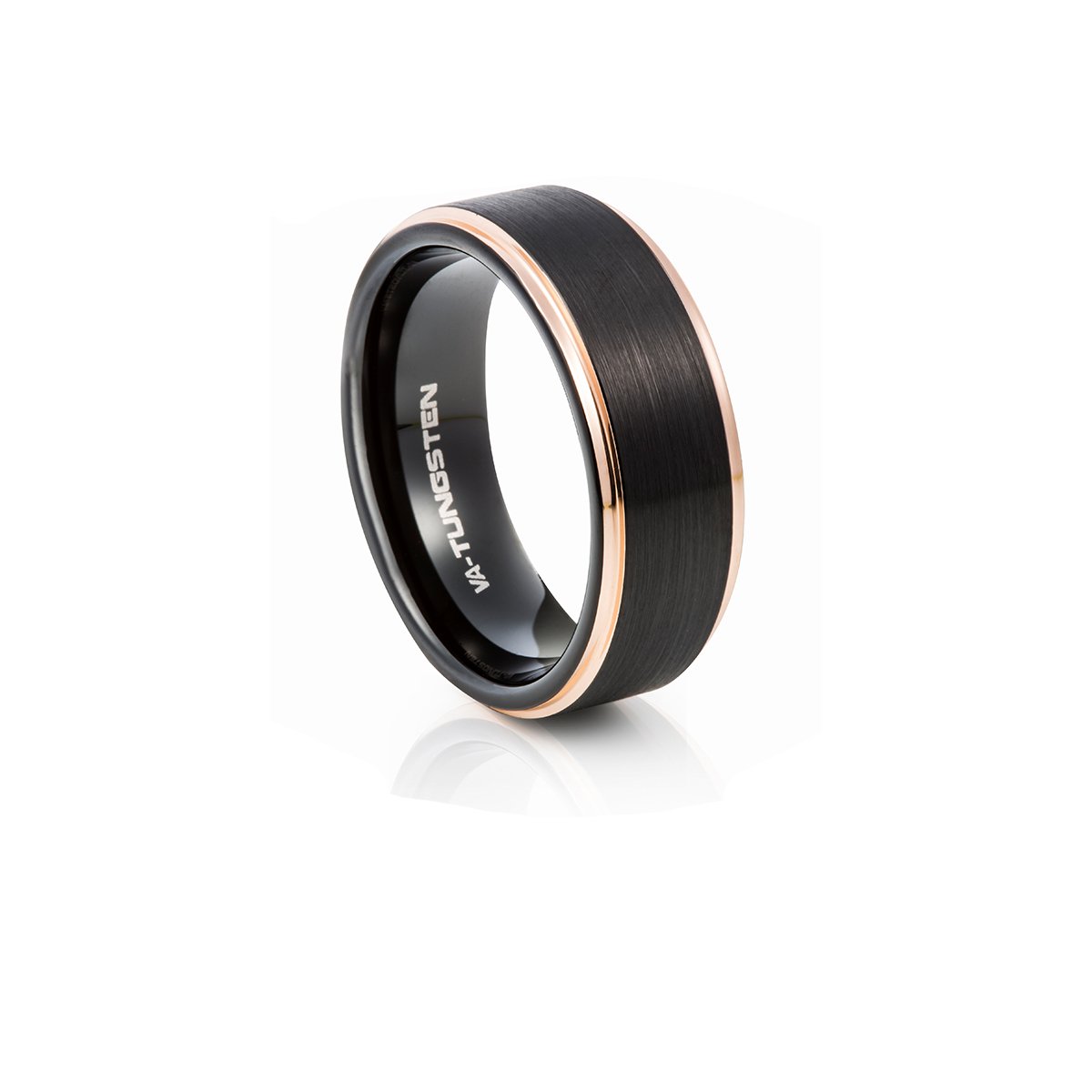 Black Plated with Rose gold Edges