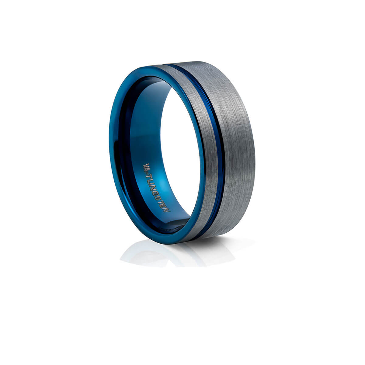 Brushed Metal With Blue Indent