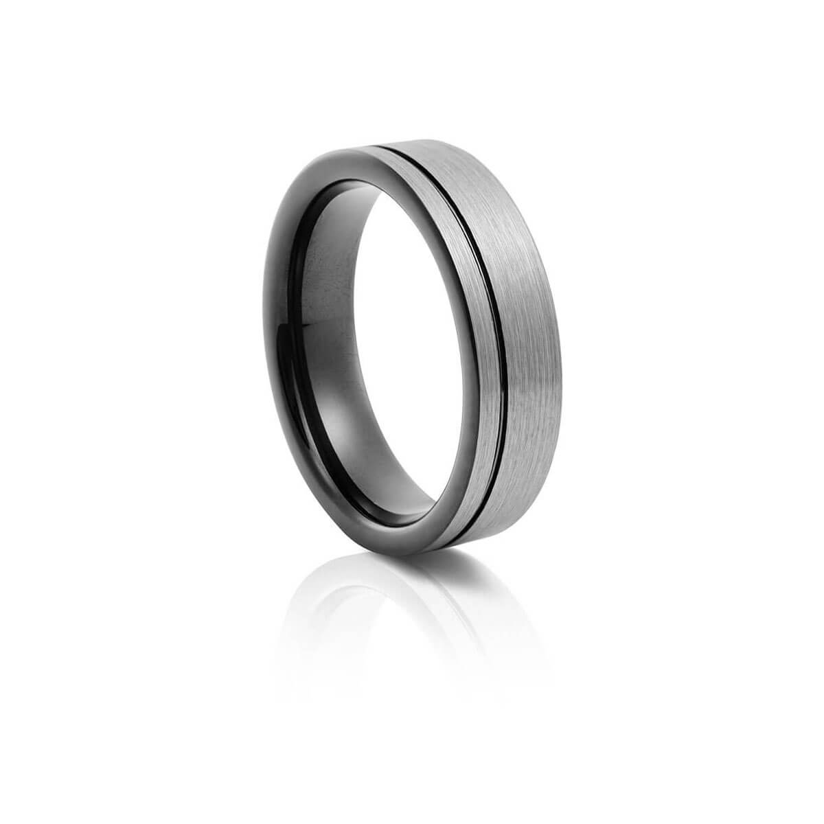 Brushed Tungsten with Indent